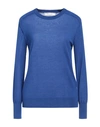 Emma & Gaia Woman Sweater Bright Blue Size 10 Merino Wool