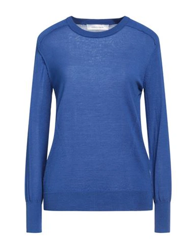 Emma & Gaia Woman Sweater Bright Blue Size 10 Merino Wool