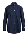 Drôle De Monsieur Man Shirt Midnight Blue Size Xs Polyester, Cotton In Blue