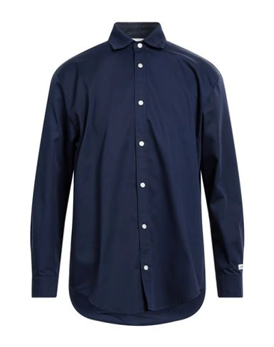Drôle De Monsieur Man Shirt Midnight Blue Size Xl Polyester, Cotton