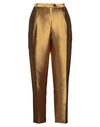 Massimo Alba Woman Pants Gold Size 8 Acetate, Polyamide