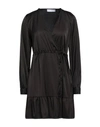 Kaos Woman Mini Dress Black Size S Polyester, Elastane