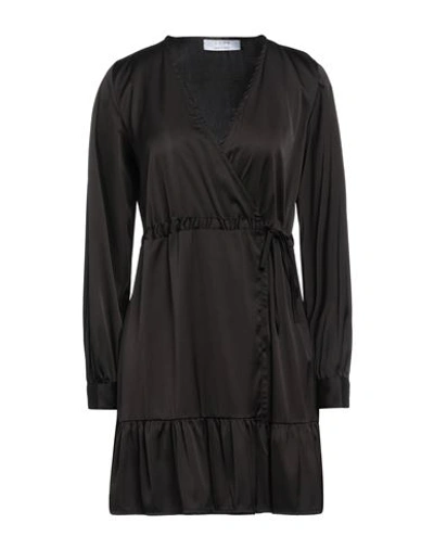 Kaos Woman Mini Dress Black Size M Polyester, Elastane