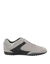 TOD'S TOD'S WOMAN SNEAKERS GREY SIZE 6 SOFT LEATHER