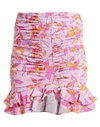 Isabel Marant Milendi Ruffle-trimmed Floral Miniskirt In Pink