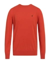 Brooksfield Man Sweater Tomato Red Size 42 Virgin Wool