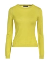 Aragona Woman Sweater Acid Green Size 8 Merino Wool