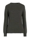 Aragona Woman Sweater Military Green Size 8 Cashmere