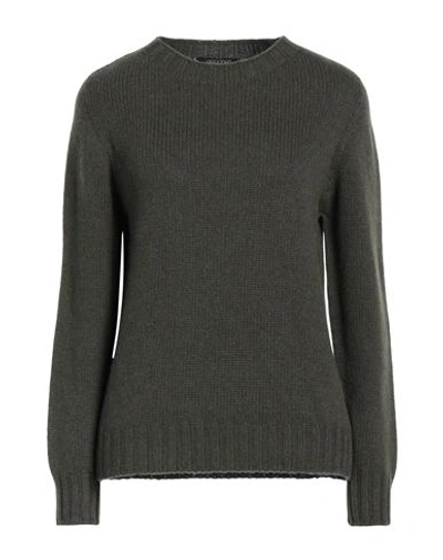 Aragona Woman Sweater Military Green Size 8 Cashmere In Green