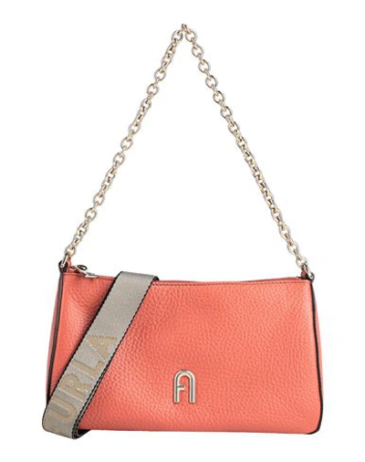 Furla Woman Handbag Brick Red Size - Calfskin, Polyester In Red