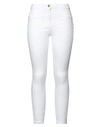 Elisabetta Franchi Jeans Woman Jeans White Size 29 Cotton, Elastomultiester, Elastane In White