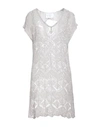 Elisa Cavaletti By Daniela Dallavalle Woman Mini Dress Grey Size 12 Acrylic, Polyamide