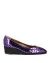 A.testoni A. Testoni Woman Espadrilles Purple Size 8 Soft Leather In Purple