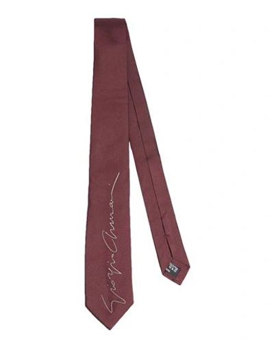 Giorgio Armani Man Ties & Bow Ties Garnet Size - Silk In Red