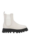Pomme D'or Woman Ankle Boots Light Grey Size 8 Soft Leather In Grey