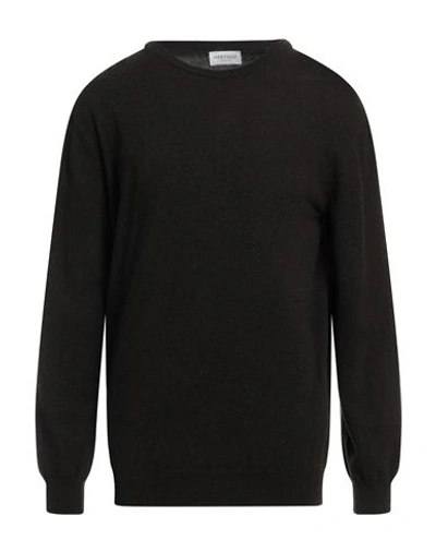 Heritage Man Sweater Dark Brown Size 44 Wool, Cashmere