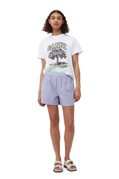 Ganni Short Sleeve Basic Jersey Camp Tree T-shirt