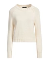Aragona Woman Sweater Cream Size 6 Cashmere In White