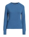 Aragona Woman Sweater Azure Size 8 Cashmere In Blue