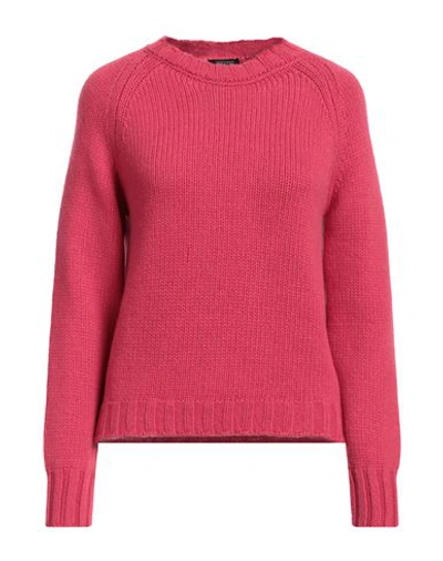 Aragona Woman Sweater Magenta Size 8 Cashmere In Red