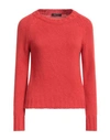Aragona Woman Sweater Red Size 8 Cashmere In Red