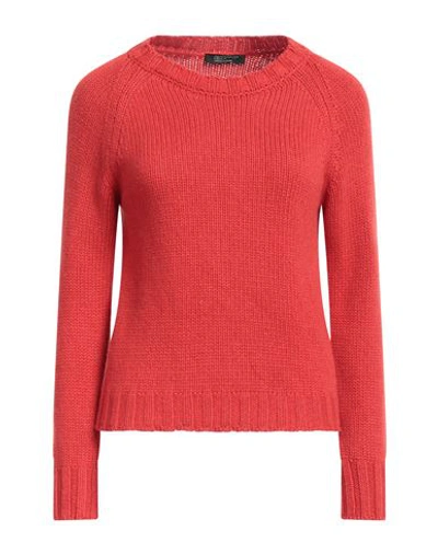 Aragona Woman Sweater Red Size 8 Cashmere