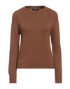 Aragona Woman Sweater Camel Size 6 Cashmere In Beige