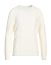 H953 Man Sweater Off White Size 44 Merino Wool