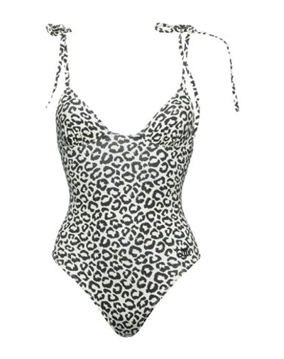 Solid & Striped Woman One-piece Swimsuit Cream Size Xs Polyamide, Elastane In White