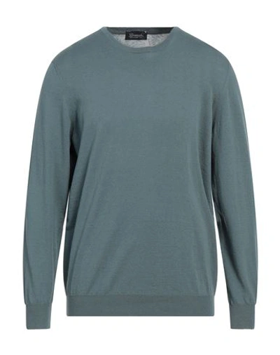 Drumohr Man Sweater Deep Jade Size 42 Cotton, Linen In Green