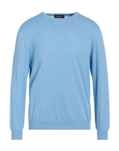 Drumohr Man Sweater Light Blue Size 38 Cotton In Blue