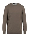 Drumohr Man Sweater Khaki Size 44 Cotton, Linen In Beige