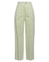 Tela Woman Pants Light Green Size 8 Cotton In Green