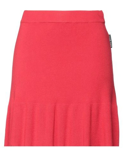 Silvian Heach Woman Mini Skirt Red Size Xs Viscose, Nylon