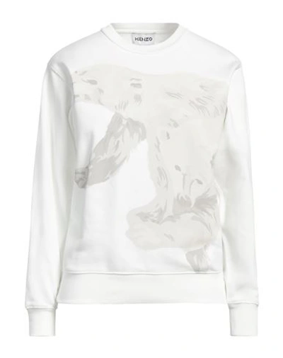 Kenzo Woman Sweatshirt Off White Size S Cotton