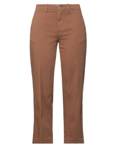 Kiltie Woman Pants Brown Size 6 Cotton, Elastane