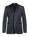 Trussardi Man Suit Jacket Navy Blue Size 48 Polyester In Navy Blue