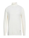 Havana & Co. Man Turtleneck Ivory Size L Merino Wool, Nylon, Viscose, Cashmere In White