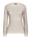 Aragona Woman Sweater Sand Size 8 Wool, Cashmere In Beige