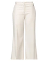 Silvian Heach Woman Pants Cream Size 6 Polyester, Viscose, Elastane In White