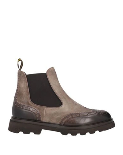 Doucal's Man Ankle Boots Dark Brown Size 7.5 Soft Leather In Brown