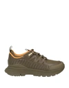 Fitflop Woman Sneakers Military Green Size 7 Soft Leather, Textile Fibers In Green