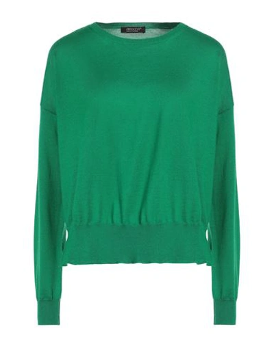 Aragona Woman Sweater Green Size 8 Wool In Green