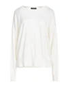 Aragona Woman Sweater Ivory Size 8 Wool In White