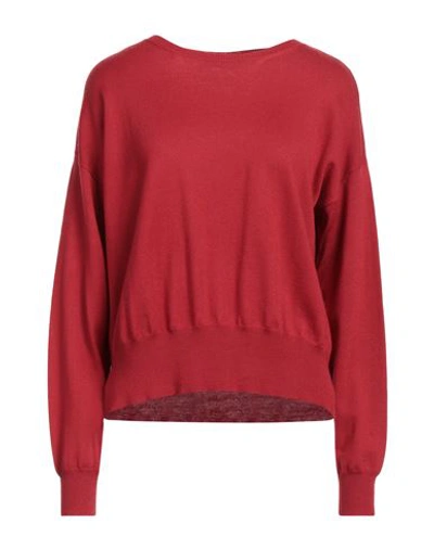 Aragona Woman Sweater Red Size 8 Wool In Red