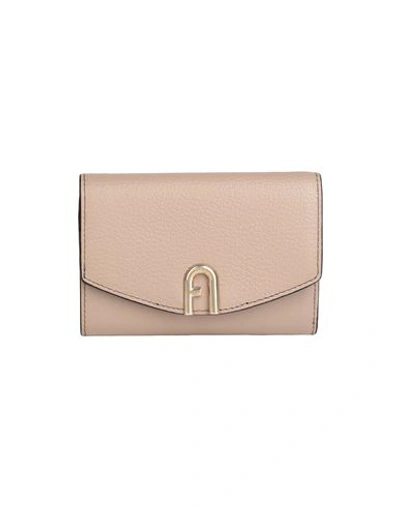 Furla Primula M Compact Wallet Woman Wallet Dove Grey Size - Soft Leather In Grey
