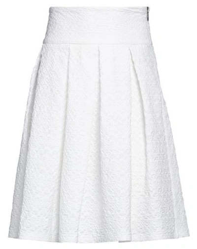 Rrd Woman Mini Skirt White Size 4 Polyamide, Elastane