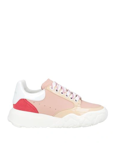 Alexander Mcqueen Woman Sneakers Pink Size 9 Soft Leather