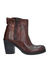 Cavallini Woman Ankle Boots Brown Size 10 Soft Leather In Brown