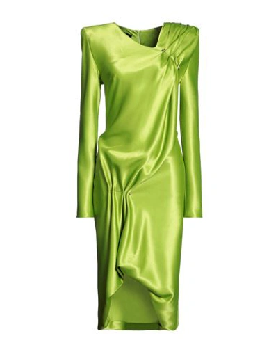 Les Bourdelles Des Garçons Woman Midi Dress Acid Green Size 8 Polyester